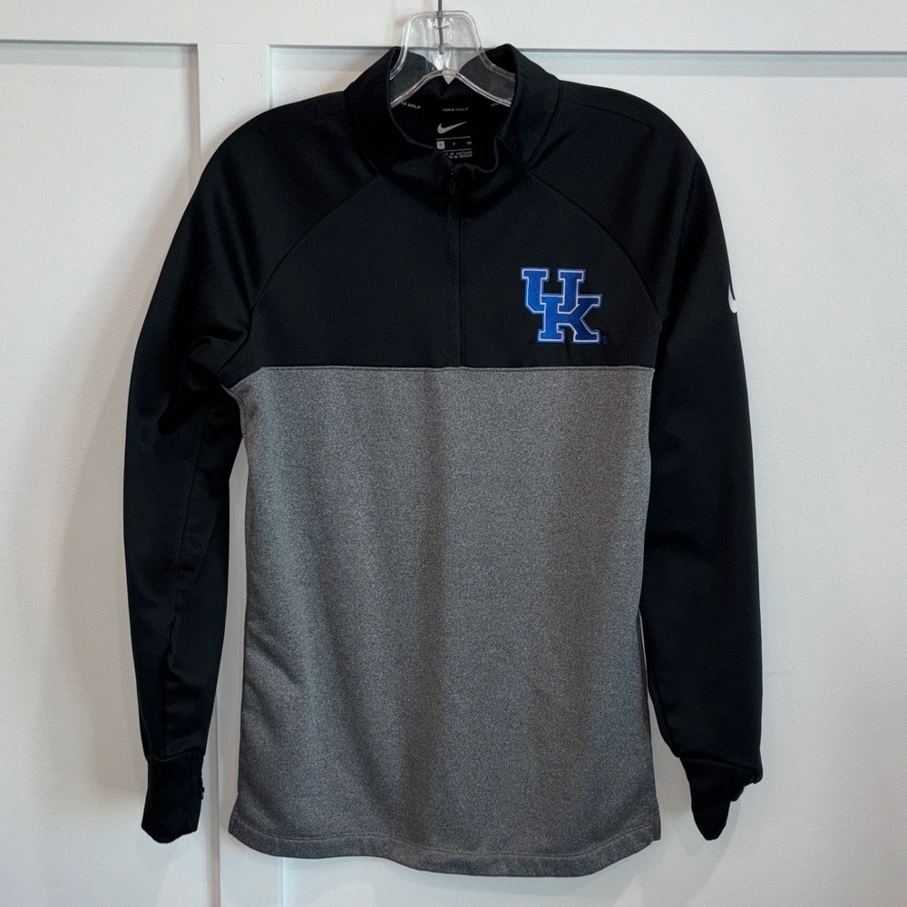 Nike Black and Gray University of Kentucky Quarter-Zip Pullover